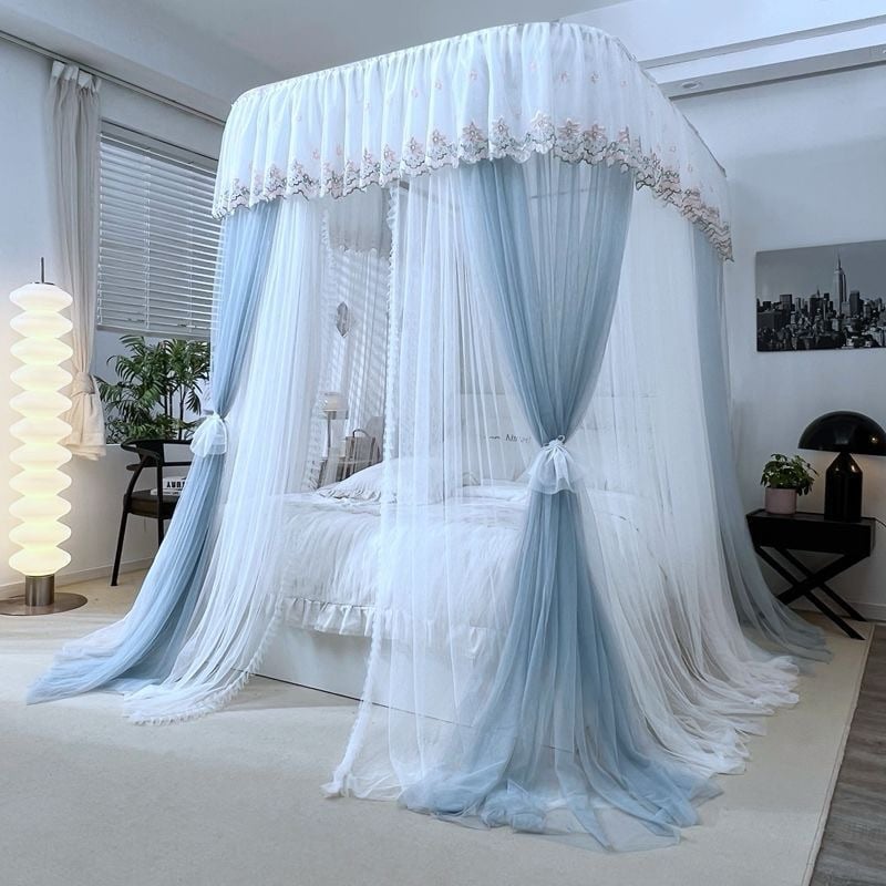 Màn/ mùng khung không khoan tường 2 cột chống muỗi kiểu dáng công chúa