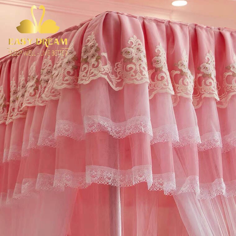 Mùng khung không khoan tường cao cấp  màn ngủ chống muỗi hiện đại decor phòng ngủ - màn cưới đẹp