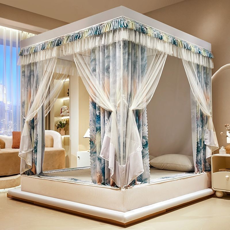 EDEN SLEEP Màn mùng khung chống muỗi, chống bụi 3 cửa, rèm che giường ngủ chắn sáng, phòng ngủ nhà