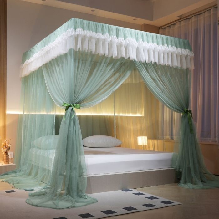 EDEN SLEEP Màn mùng khung 3 cửa phong cách công chúa, rèm giường, mùng chống muỗi cao cấp