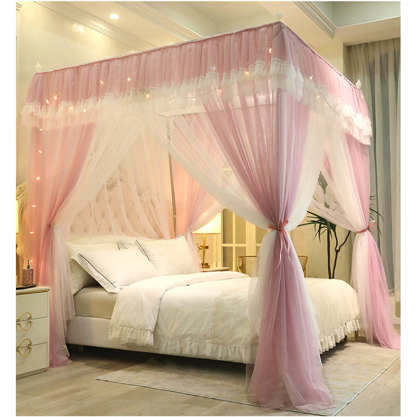 EDEN SLEEP Mùng màn khung,màn chống muỗi 2 lớp phòng ngủ gia đình 1,8m, trọn bộ mùng khung 1,5m giường 1,2m