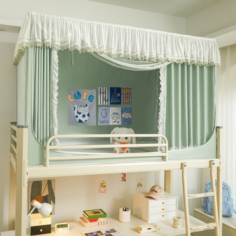 EDEN SLEEP Màn mùng khung chống muỗi ký túc xá sinh viên rèm che giường ngủ 3 cửa dây kéo chống bụi 0,8m 0,9m