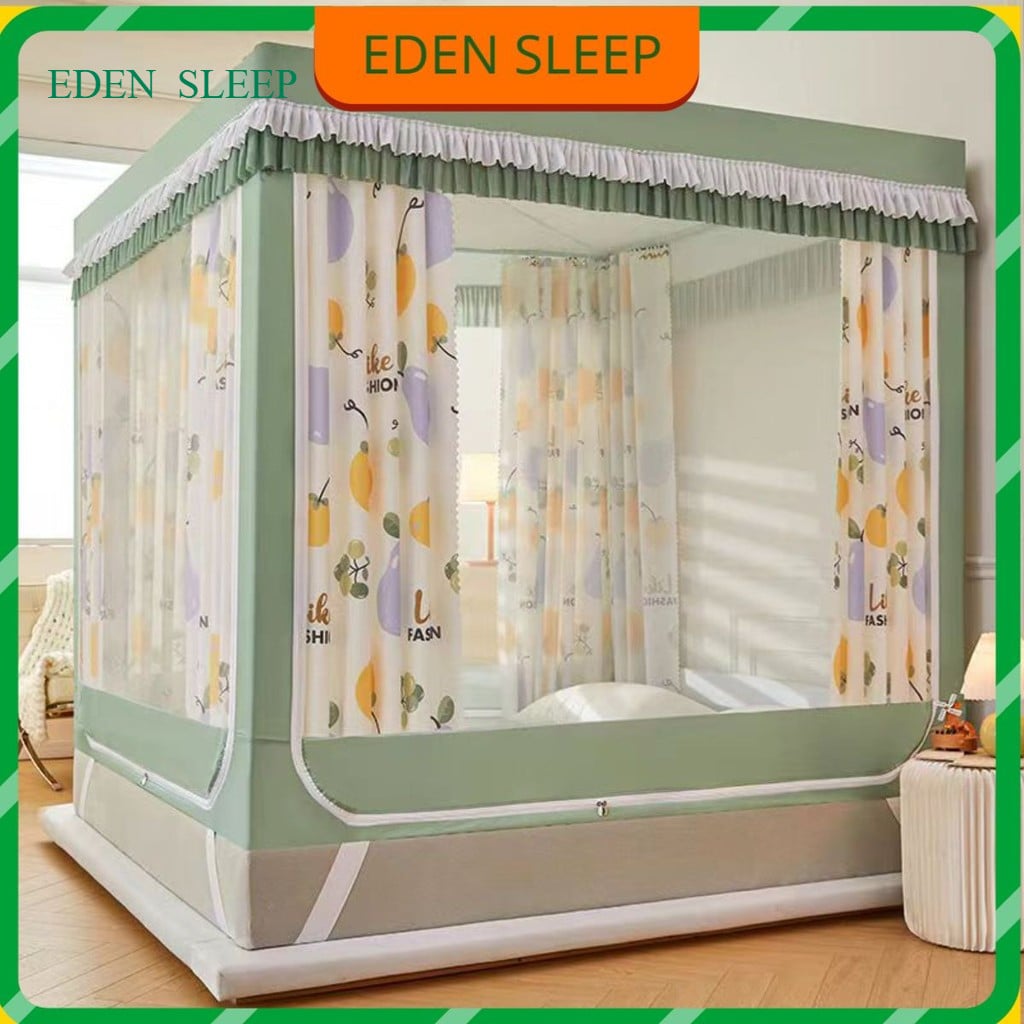 Màn khung vuông . vùng vuông chống bé ngã để dưới sàn trên giường đều được cao mẫu mãu mới đẹp 2025 chống muỗi toàn dện