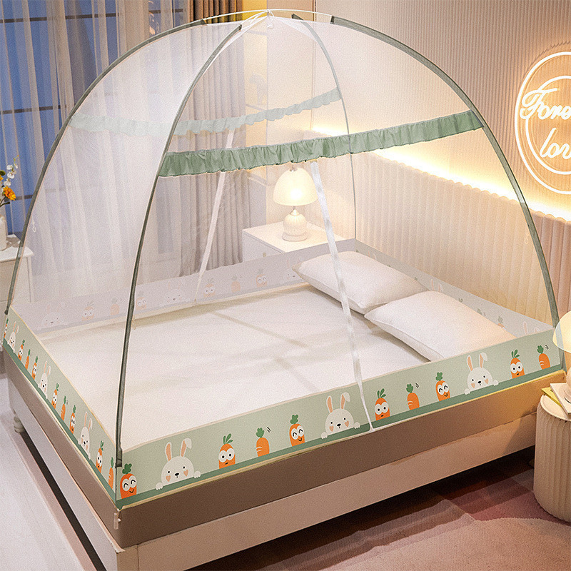 Nhà Máy Bán Hàng Trực Tiếp Miễn Phí Lắp Đặt Yurt Gia Dụng Lưới Chống Muỗi Khung Sợi Thủy Tinh Có Thể Gập Lại Lều Chống M