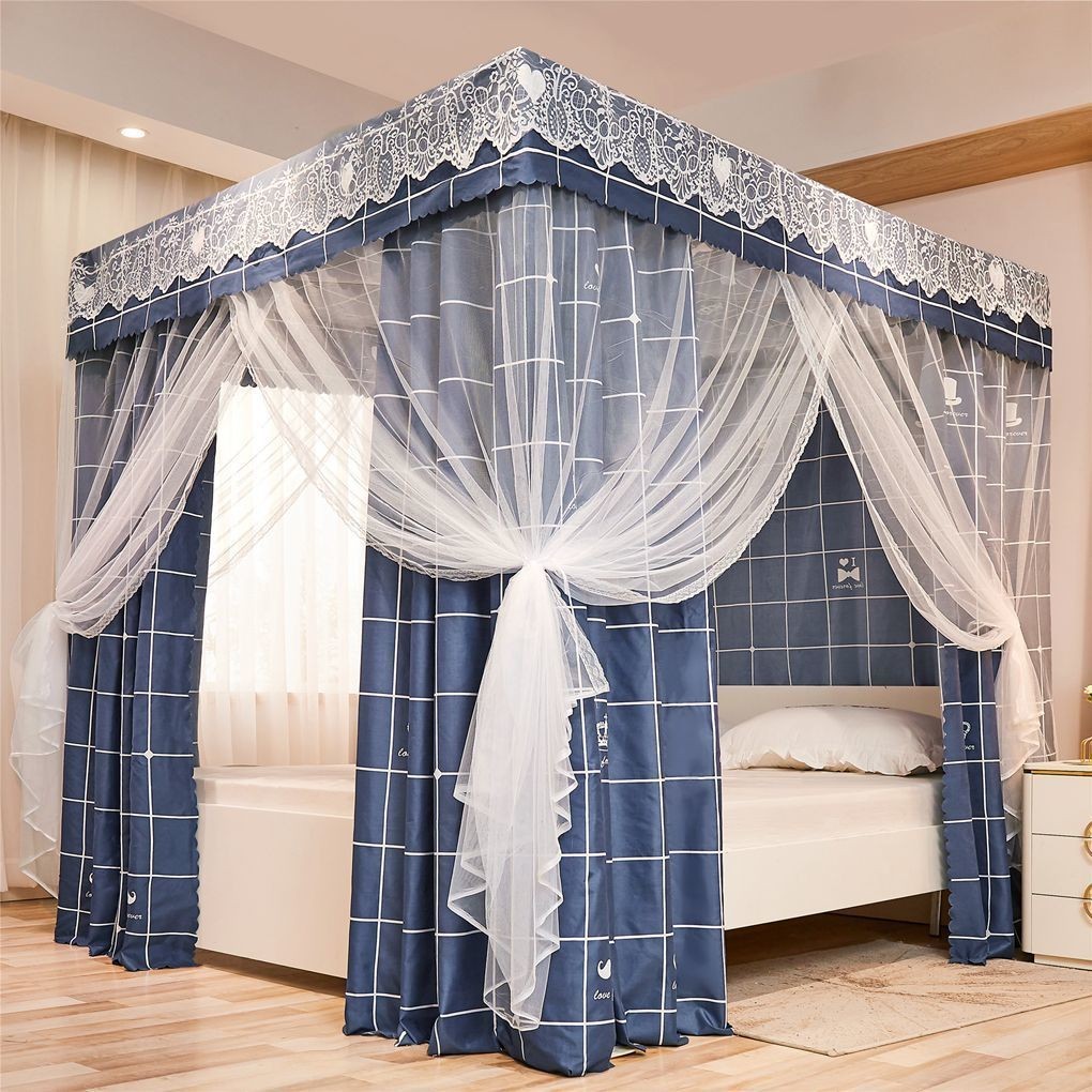 EDEN SLEEP Màn chống muỗi cho phòng ngủ gia đình trọn bộ mùng khung, màn chụp rèm cản sáng dày chống bụi và gió