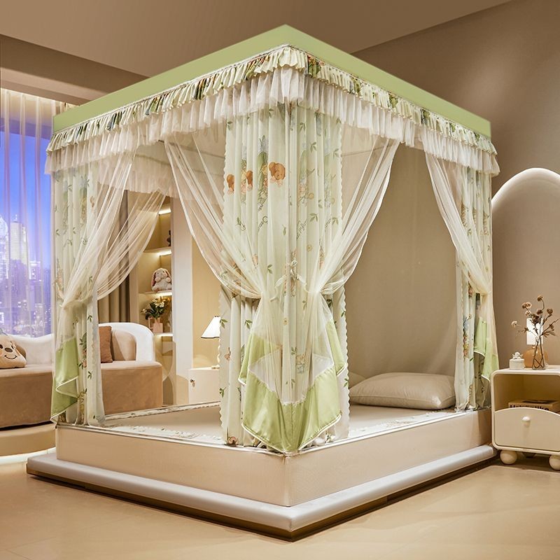 EDEN SLEEP Màn mùng khung chống muỗi, chống bụi 3 cửa, rèm che giường ngủ chắn sáng, phòng ngủ nhà