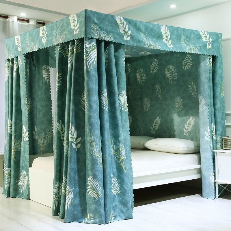 EDEN SLEEP Mùng màn khung chống muỗi màu đen phong cách Hàn Quốc, rèm giường chắn sáng và cản gió