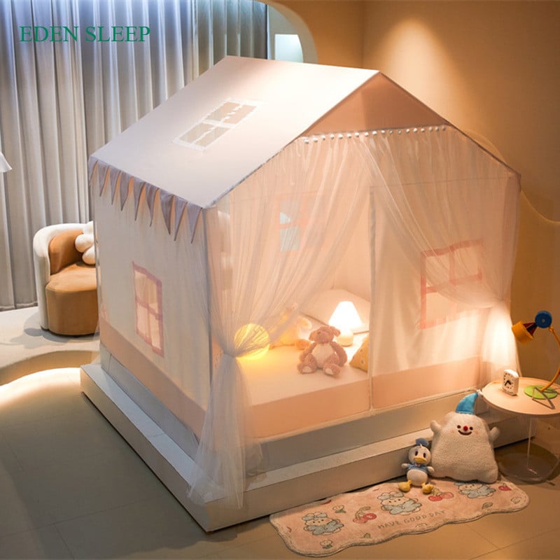 Loại A, Rèm Ngủ Nhà Nhỏ Ba Cửa Chống Muỗi Toàn Đế, Lưới Chống Muỗi Mã Hóa Cho Trẻ Sơ Sinh, Lưới Chống Rơi