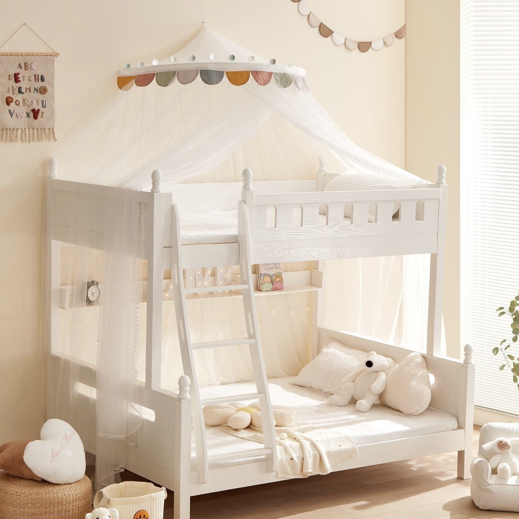 Trẻ em giường tầng màn chống muỗi 2 tầng học sinh giường cao thấp hình thang nhà lắp đặt