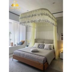 SALE Mùng khung không khoan tường cao cấp -Màn khung ròng rọc kéo dây tăng chỉnh được chiều cao