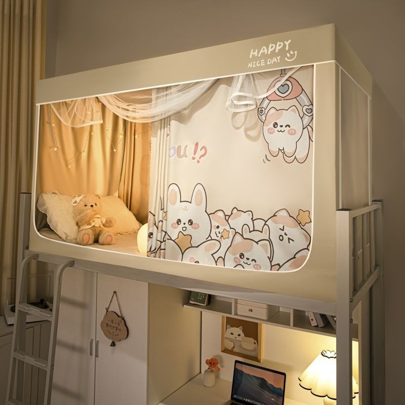 EDEN SLEEP Trọn bộ mùng khung vuông màn chống muỗi ký túc xá sinh viên giường tầng đa năng chắn sáng rèm che giường ngủ