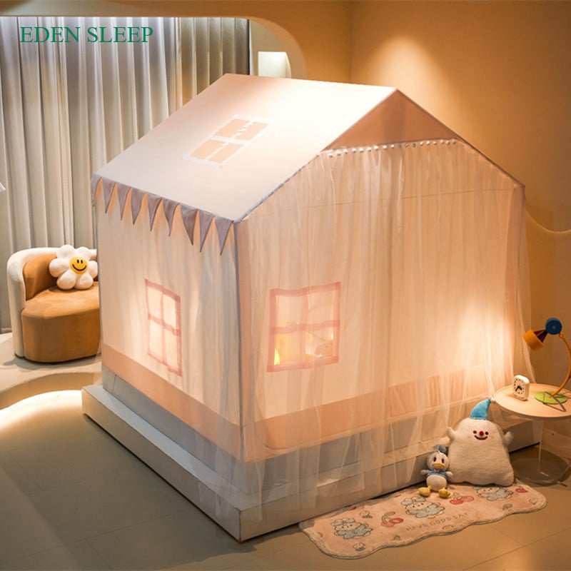 Loại A, Rèm Ngủ Nhà Nhỏ Ba Cửa Chống Muỗi Toàn Đế, Lưới Chống Muỗi Mã Hóa Cho Trẻ Sơ Sinh, Lưới Chống Rơi