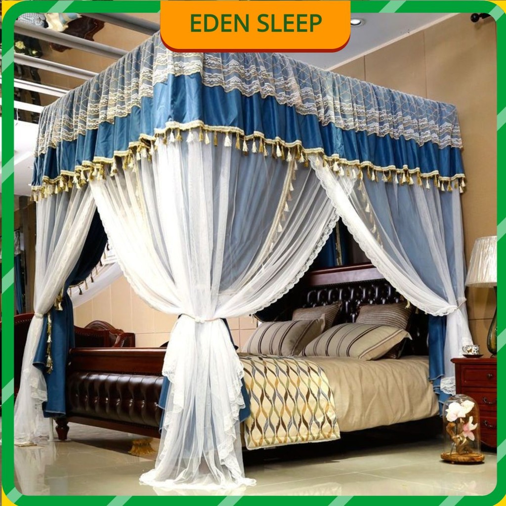 EDEN SLEEP Màn chống muỗi mùng khung, rèm giường đôi cho phòng ngủ gia đình chống bụi cao cấp màn khung