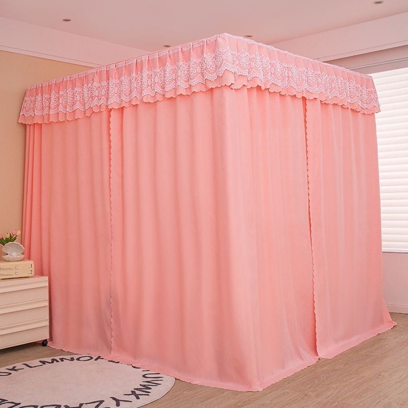 Rèm Giường Màu Trơn Chắn Gió Rèm Giường Che Nắng Ấm Mùa Thu Đông Rèm Giường Chống Bụi Ba Cửa Phòng Ngủ Gia Dụng Lều Giườ