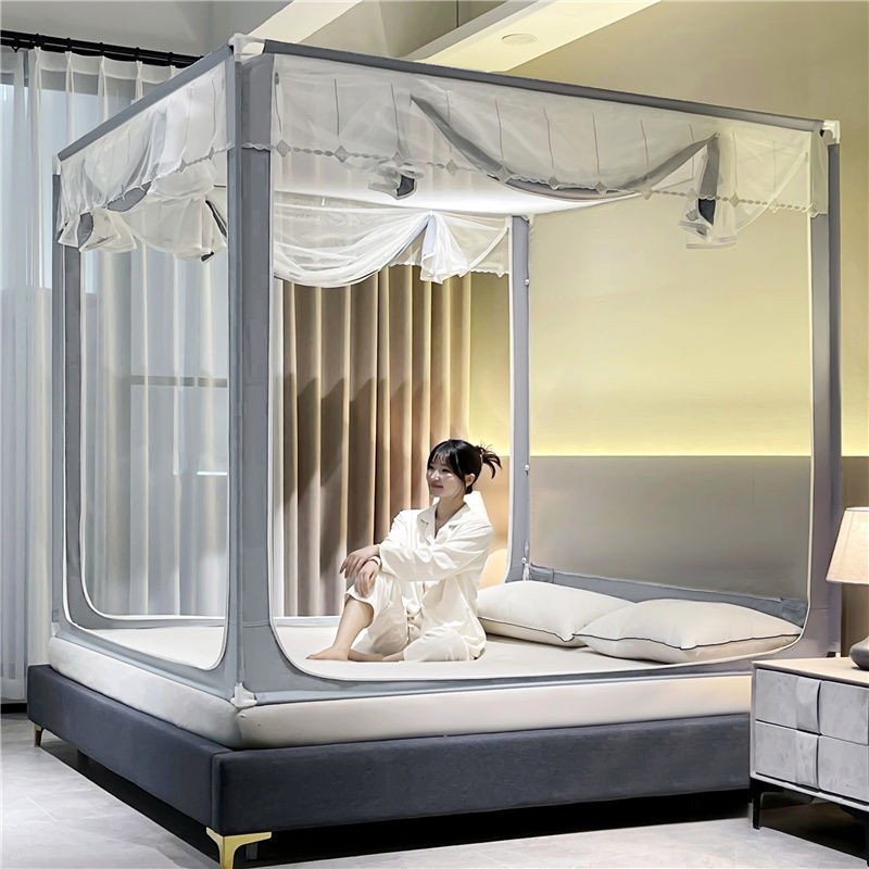 Màn Chống Muỗi Gia Dụng2023Cao Cấp Mẫu Mới1.8mGiường Đôi Yurt1.5Gạo1.2Phòng Ngủ Em Bé Chống Rơi