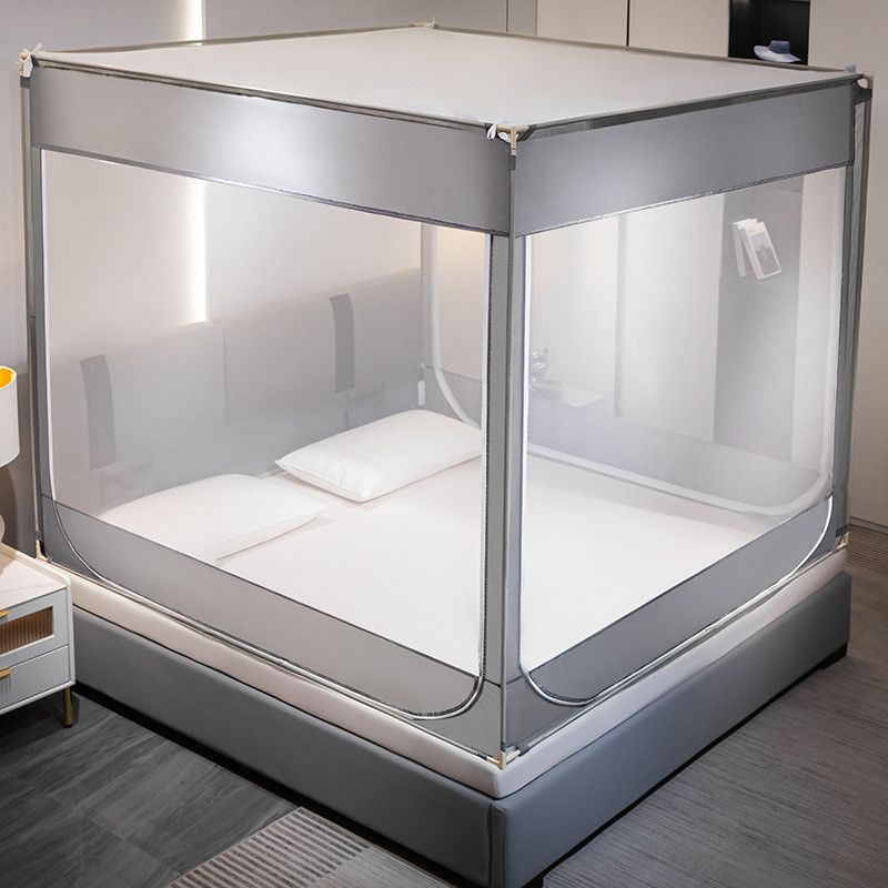 Màn Chống Muỗi Phòng Ngủ Gia Đình Rèm Giường Trẻ Em Chống Rơi Tích Hợp Che Sáng Yurt Nổi Tiếng Trên Mạng Chống Muỗi