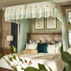 Màn khung inox không khoan tường 2 cột chữ U ,Màn ngủ hiện đại chống muỗi  kiểu dáng công chúa