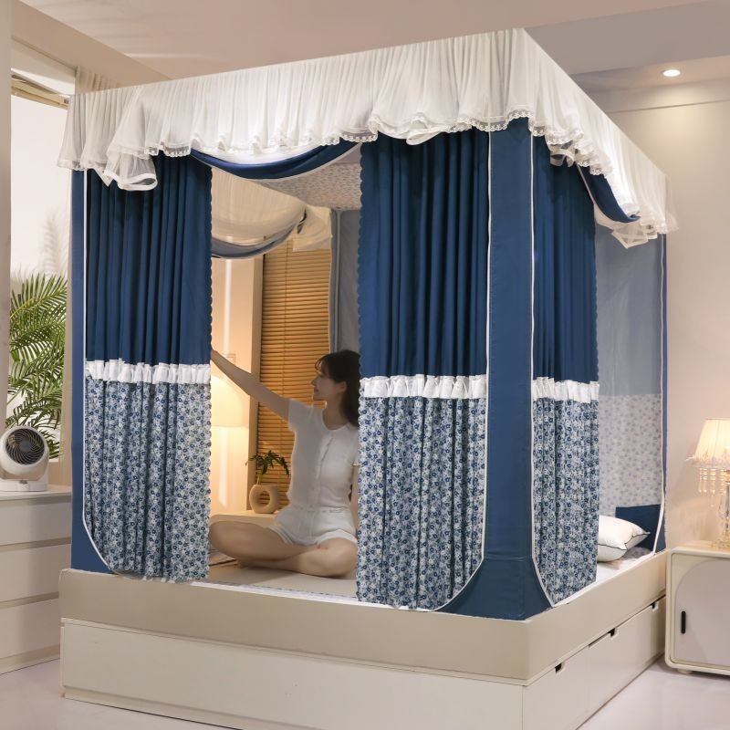 Lưới Chống Muỗi Kiểu Mới Phong Cách Hàn Quốc Hoa Nhỏ Bé Chống Rơi Lưới Chống Rơi Giá Đỡ Dày Chống Muỗi Che Nắng Chống Bụ