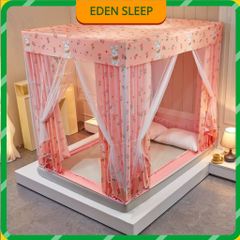 EDEN SLEEP Màn/Mùng Chống Muỗi Rèm Giường Dày Dặn Chắn Sáng Chống Bụi Dây Kéo Trọn Bộ Mùng Màn khung Vuông