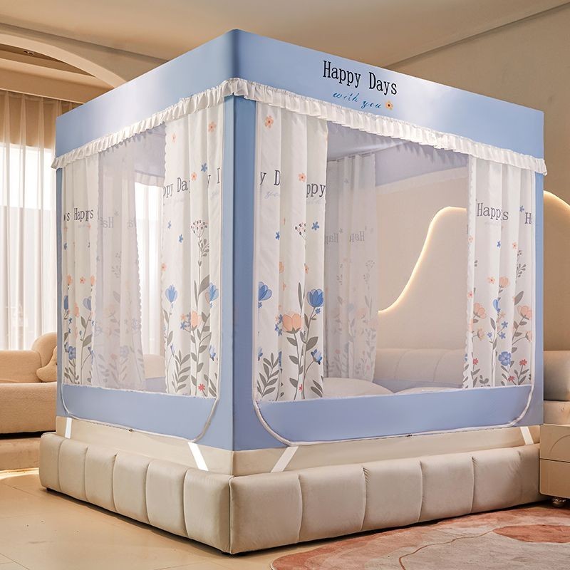 EDEN SLEEP Trọn bộ mùng khung,màn chống muỗi, rèm giường dùng trong gia đình, có khóa kéo chống bụi công chúa