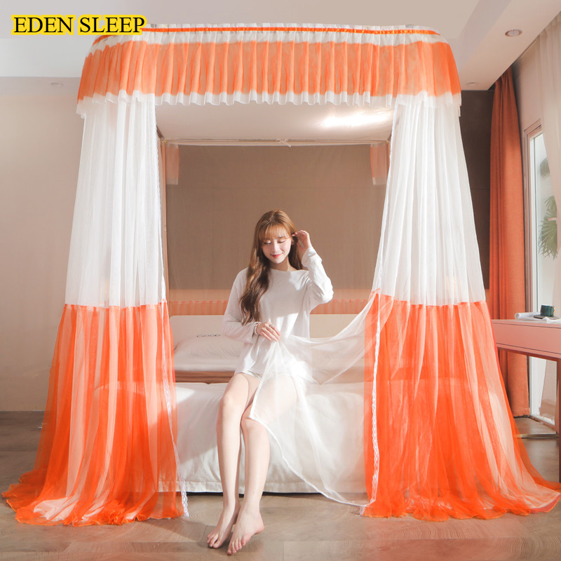 màn khung không khoan tường , mùng ngủ công chúa chống muỗi hiện đại  2025 kéo rèm lùa tay