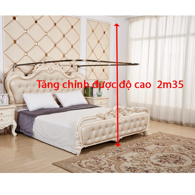 Màn ( Mùng)  khung không khoan tường EASY DREAM Có dây kéo ròng rọc Tăng chỉnh được  độ cao sản phẩm đạt tiêu chuẩn Đức