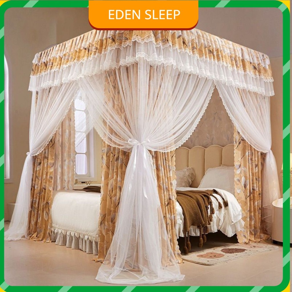 EDEN SLEEP Màn mùng khung chống muỗi phong cách Châu Âu, rèm giường kín hoàn toàn cản ánh sáng chống bụi