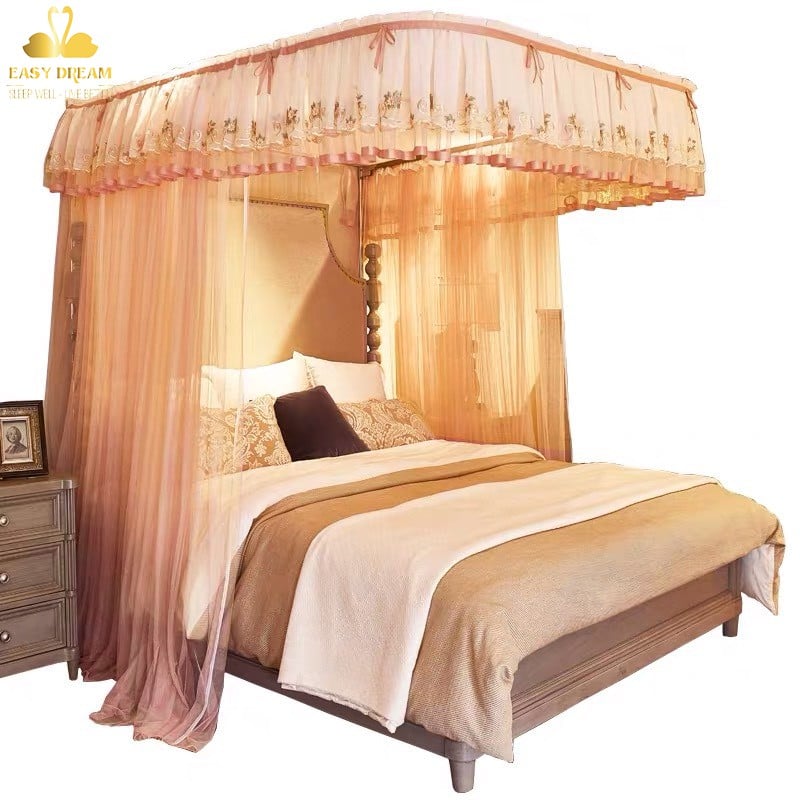 【BẢN 2025 】Màn khung ( mùng ngủ ) không khoan tường chống muỗi côn trùng trang trí decor phòng ngủ khách sạn tiện gọn