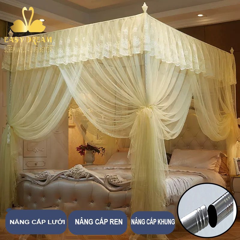 BẢNG NÂNG CẤP 2024 Màn khung không khoan tương cao cấp -Mùng khung công chúa hiện đại chống muỗi hiệu quả