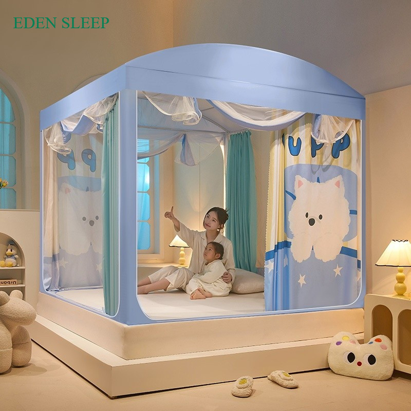 Rèm giường 3 mặt chống sáng rèm chống rơi trẻ em hoạt hình phòng ngủ