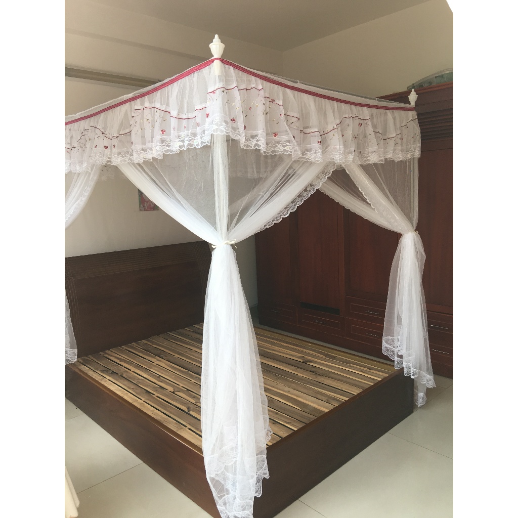 Màn khung không khoan tường , mùng ngủ công chúa chống muỗi cao cấp EASY DREAM