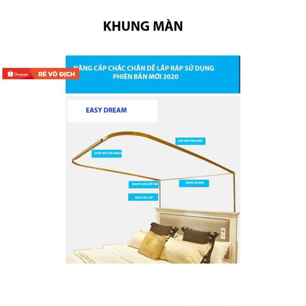 Mùng ( Màn ) khung - mùng khung inox cao cấp không khoan tường EASY DREAM -chống muỗi