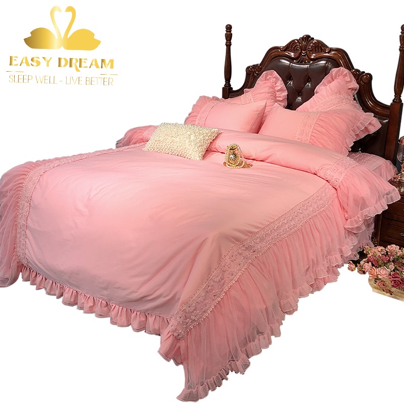 HOT DEAL BỘ GA + 2 VỎ GỐI -Kết hợp màn khung không khoan tường siêu đẹp- Trang trí phòng ngủ - phòng cưới - decor