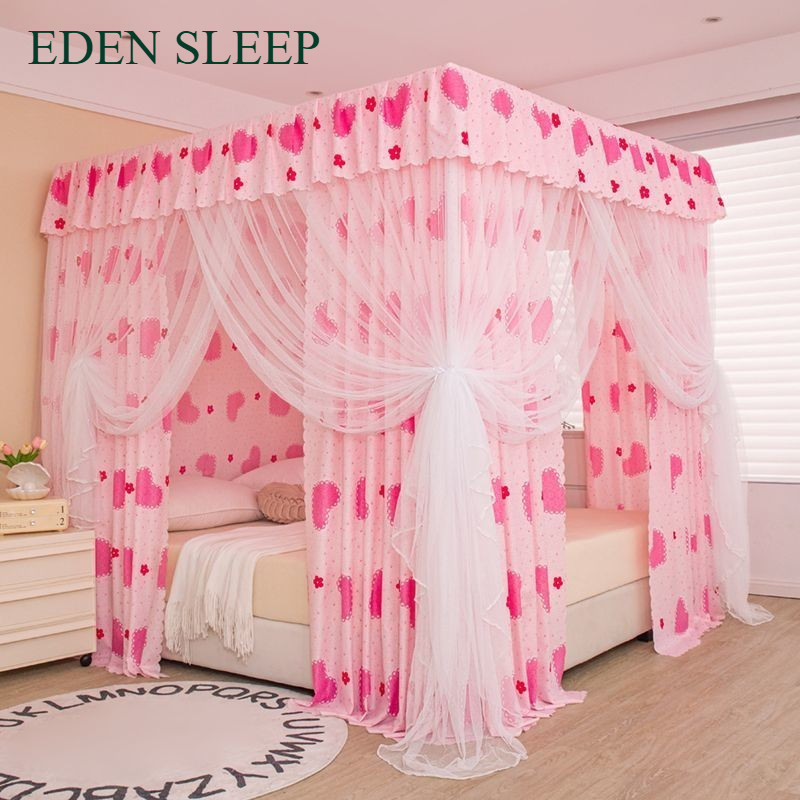 EDEN SLEEP Màn chống muỗi,mùng khung,rèm giường chắn sáng dày phòng ngủ gia đình màn khung 3 cửa