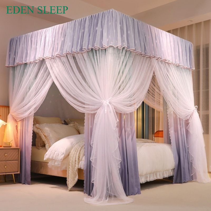 EDEN SLEEP Mùng màn khung chống muỗi, rèm ngủ cản sáng chống gió chống bụi 1,2m-1,5m-1,8m-2m màn chụp