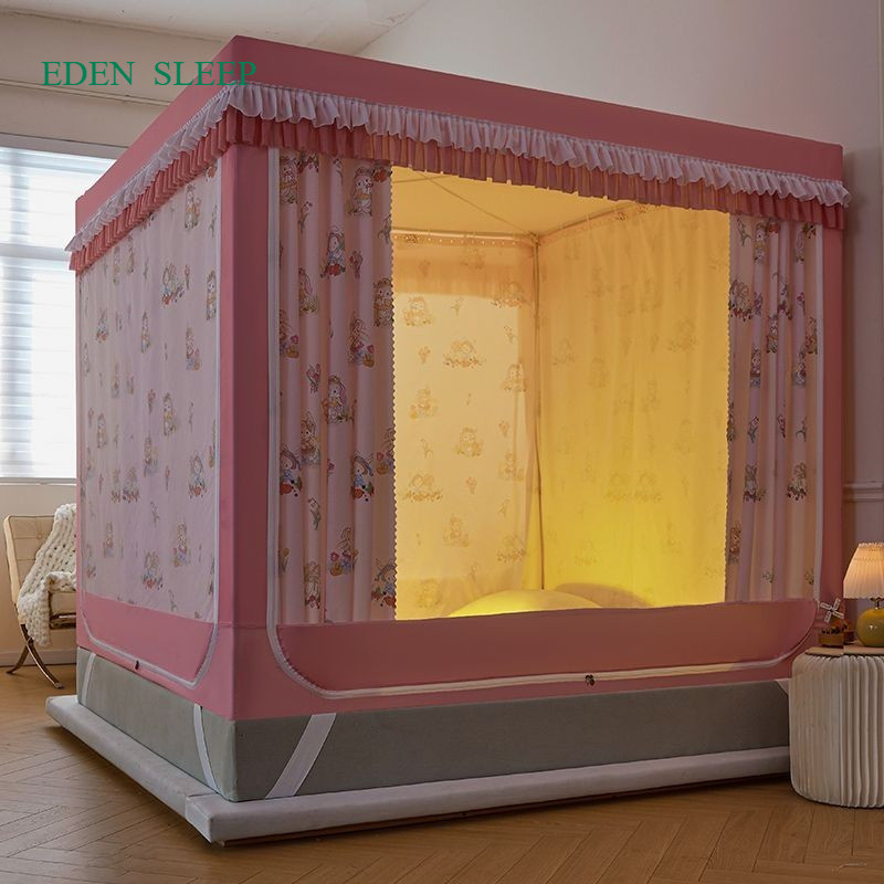 Màn khung vuông . vùng vuông chống bé ngã để dưới sàn trên giường đều được cao mẫu mãu mới đẹp 2025 chống muỗi toàn dện