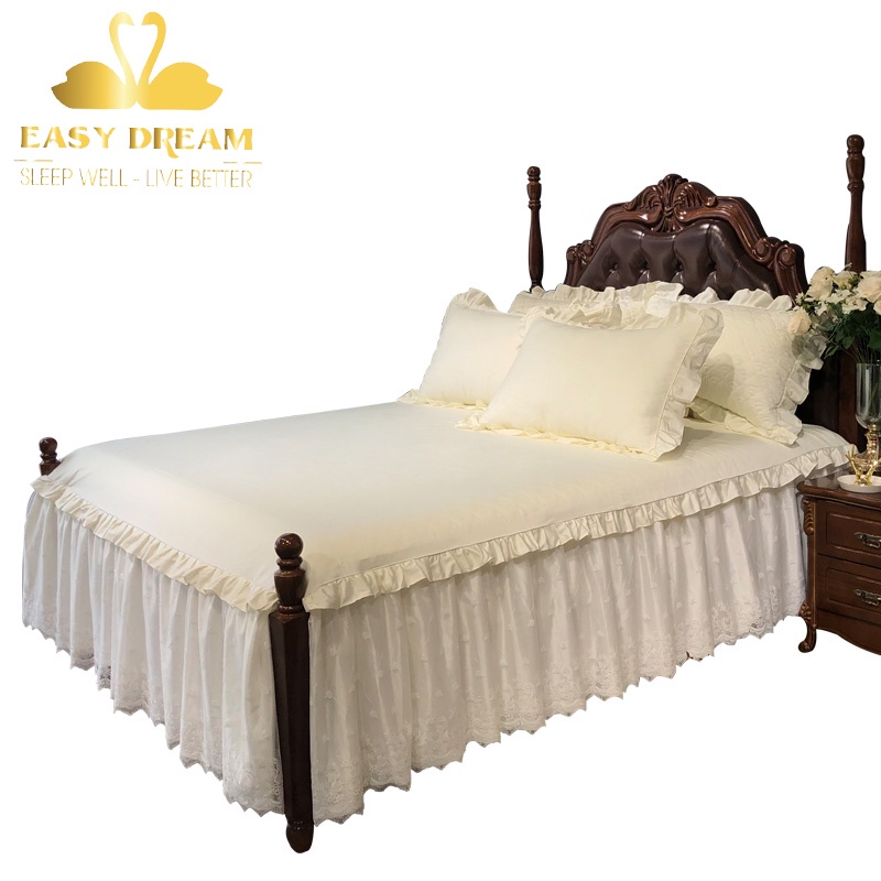 HOT DEAL BỘ GA + 2 VỎ GỐI -Kết hợp màn khung không khoan tường siêu đẹp- Trang trí phòng ngủ - phòng cưới - decor