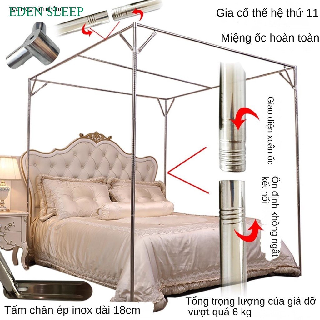 Khung inox không khoan tương -Khung mùng ngủ