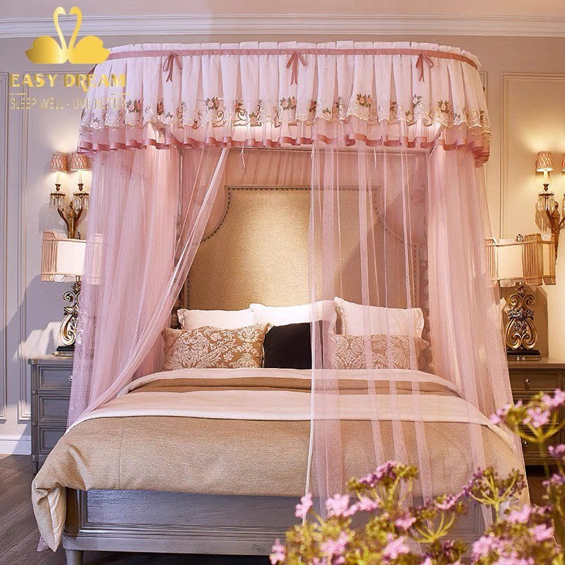 【BẢN 2025 】Màn khung ( mùng ngủ ) không khoan tường chống muỗi côn trùng trang trí decor phòng ngủ khách sạn tiện gọn