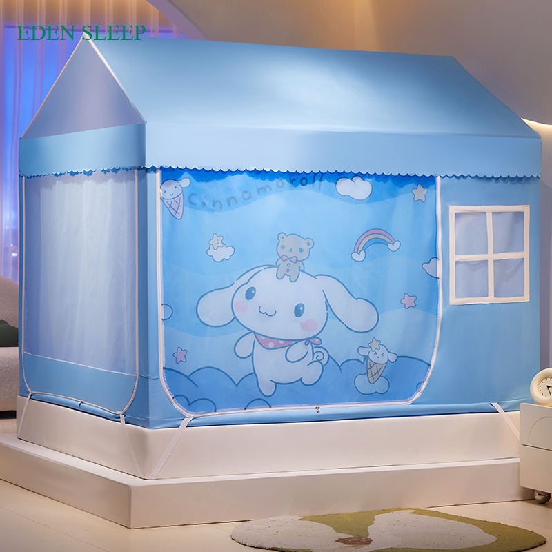 Màn chống muỗi rèm che giường tích hợp trẻ em chống té ngã bé gái bé ngăn ngừa rơi ra khỏi giường lều cho gái  , bé trai