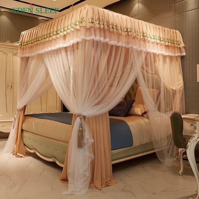 PHIÊN BẢN 2022   Màn rèm cung đình; màn/ mùng khung không khoan tường; màn 4 cột cống chúa rèm che 2 lớp