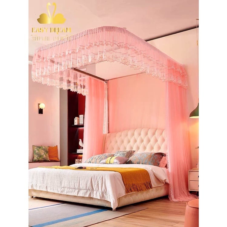 Màn khung ( mùng ) không khoan tường có dây kéo ròng rọc sản phẩm đạt tiêu chuẩn chất lượng Đức