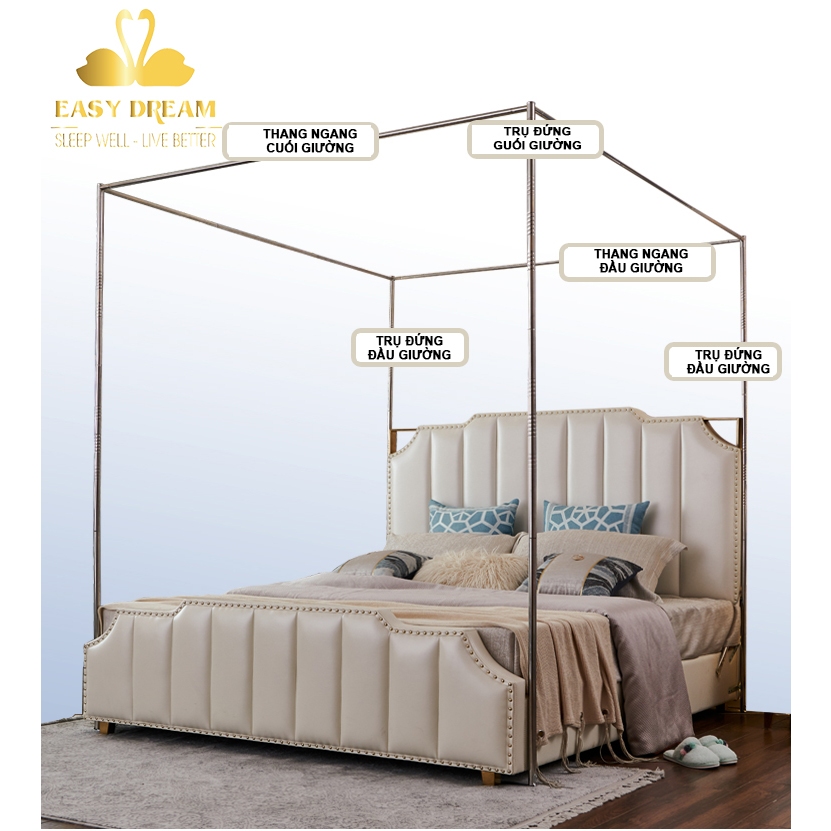 Khung inox + khung thép để treo màn lắp màn khung chống muỗi ( chỉ khung)