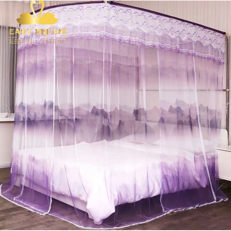 Màn khung xếp không khoan tường kiểu dáng công chúa -mùng khung chống muỗi hiện đại