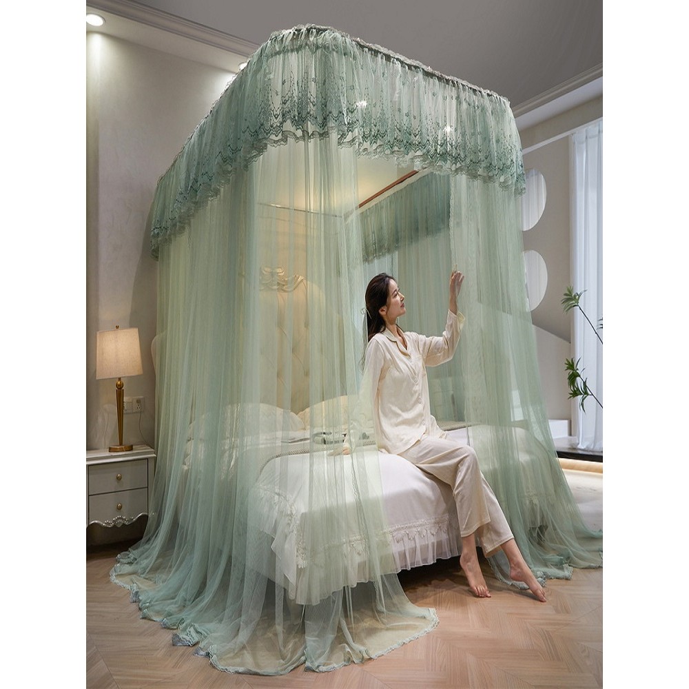 Màn Chống Muỗi Hình Chữ U Kiểu Mới 2025 Ray Hướng Dẫn Dày Mã Hóa Chống Muỗi Phòng Ngủ Gia Đình Mẫu Công Chúa Loại A