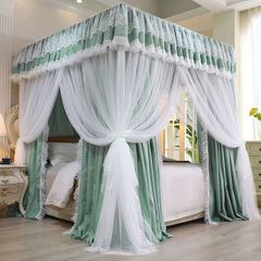 Rèm Giường Hai Lớp Che Nắng Công Chúa Mẫu Mới, Giá Đỡ Sàn Tích Hợp Ba Cửa Chống Gió Và Chống Muỗi Phòng Ngủ Gia Đình