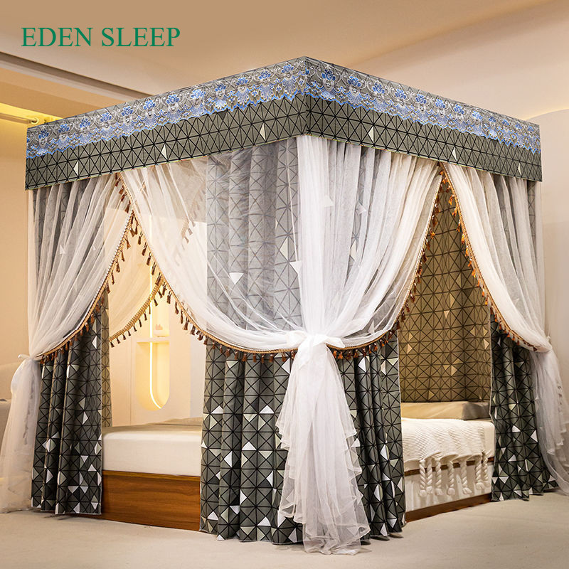 Mùng Màn công chúa không khoan tường cao cấp Chống Muỗi Vải 2 Lớp