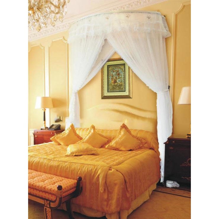 Màn khung (mùng)  bán nguyệt xếp gọn đẩy sát tường- chống muỗi - có dây kéo