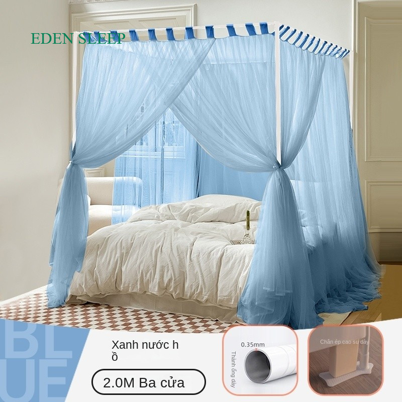 Màn mùng khung không khoan tường kiểu dang dáng khách sạn chống muỗi hiệu quả , màn ngủ đẹp hiện đại