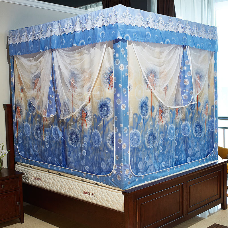 Lưới Chống Muỗi Chống Bụi Gia Dụng Che Nắng Chống Muỗi Mã Hóa Lưới Dày Dặn Khung Ba Cửa1.5Giường1.8Giường1.2